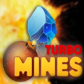 Turbo Mines logo by Turbo Games at LolaJack Casino